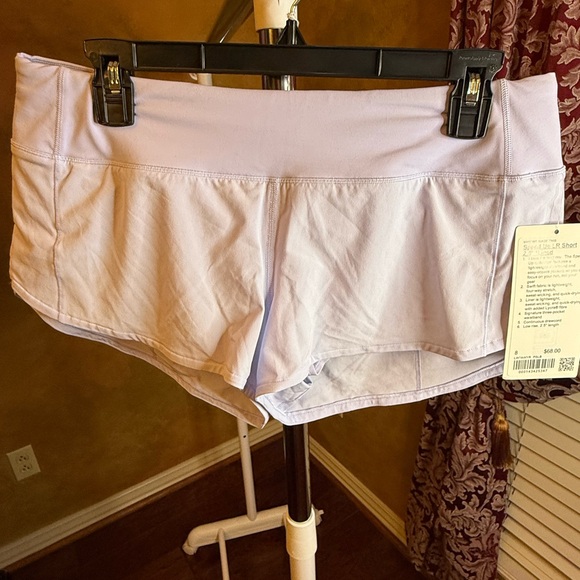 lululemon athletica White Speed Up LR Shorts - Picture 1 of 3